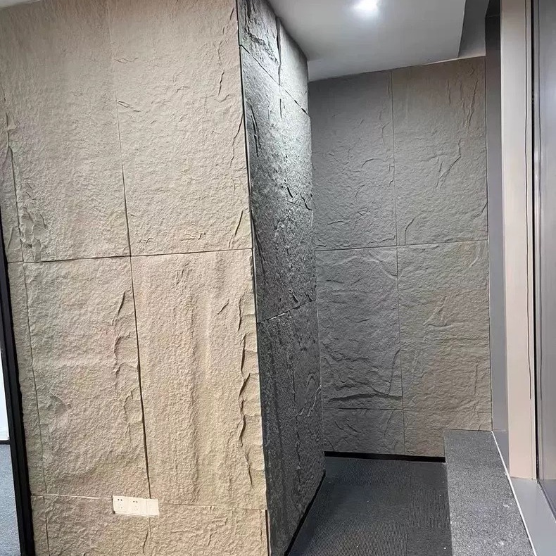 pu stone skin lightweight background wall, cultural stones, mushroom stones, exterior wall tiles, simulated stone slabs, moisture-proof factory direct sales Application Scenario