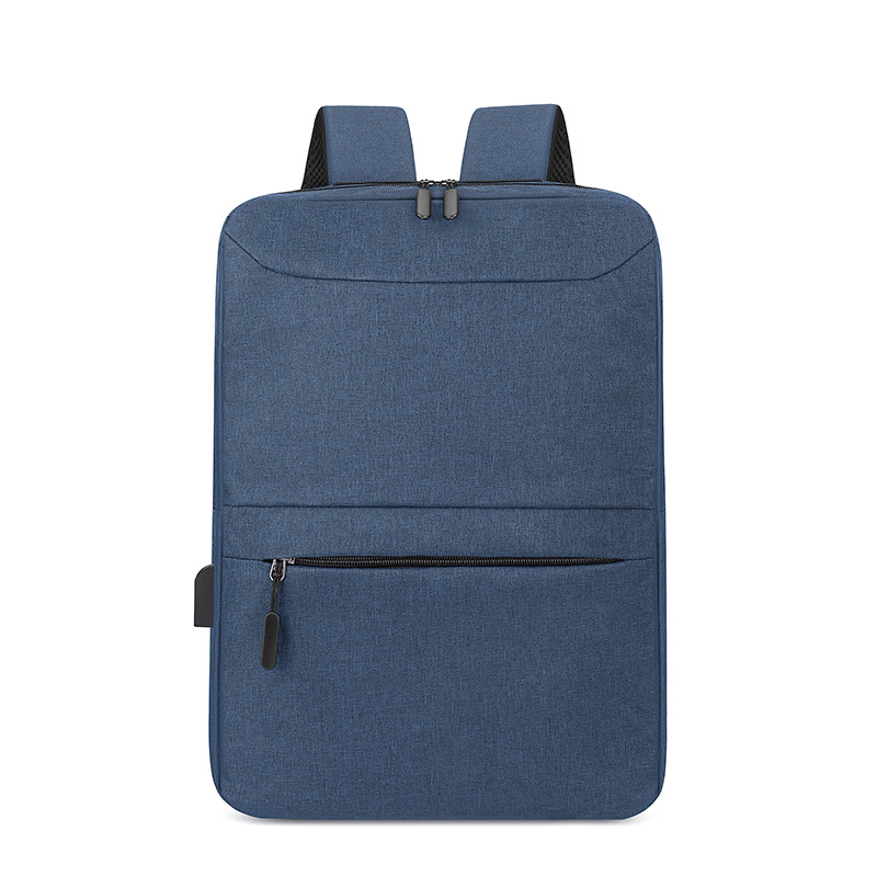 Manufacturer's in-stock solid-color simple business men's backpacks, casual and lightweight computer bags, large-capacity three-piece backpacks Item Picture
