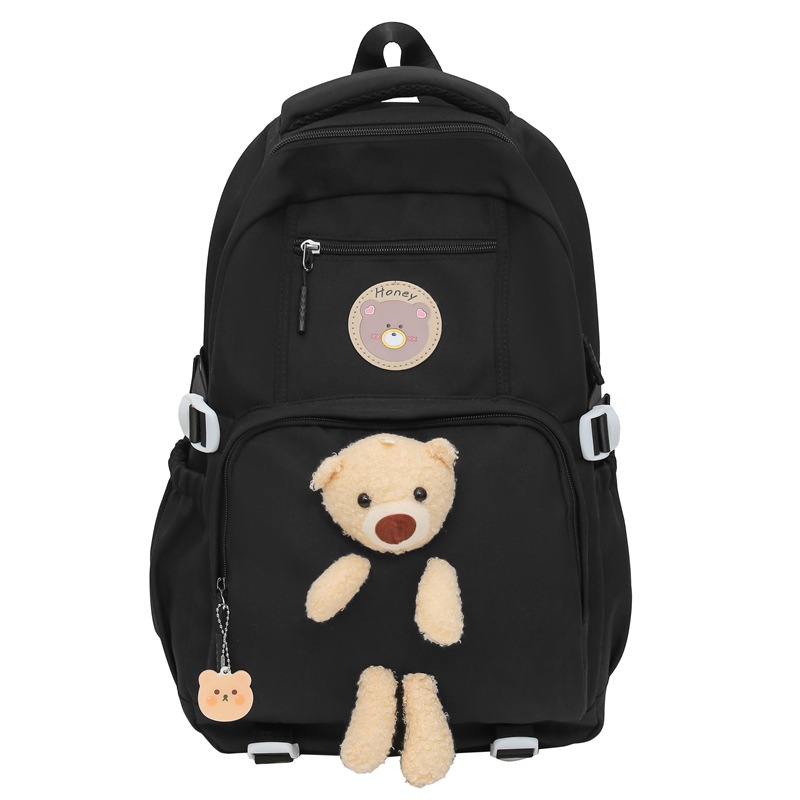 A new high-appearance-level Japanese-style fresh, sweet and cute bear backpack, a lightweight and large-capacity backpack for junior and senior high school students Item Picture