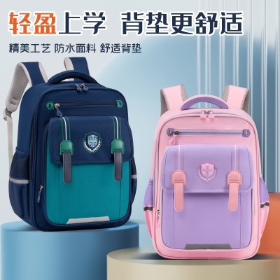 New British-style children's schoolbags for primary school students, large-capacity, lightweight and load-reducing backpacks for boys and girls in grades 1 to 6 full figure