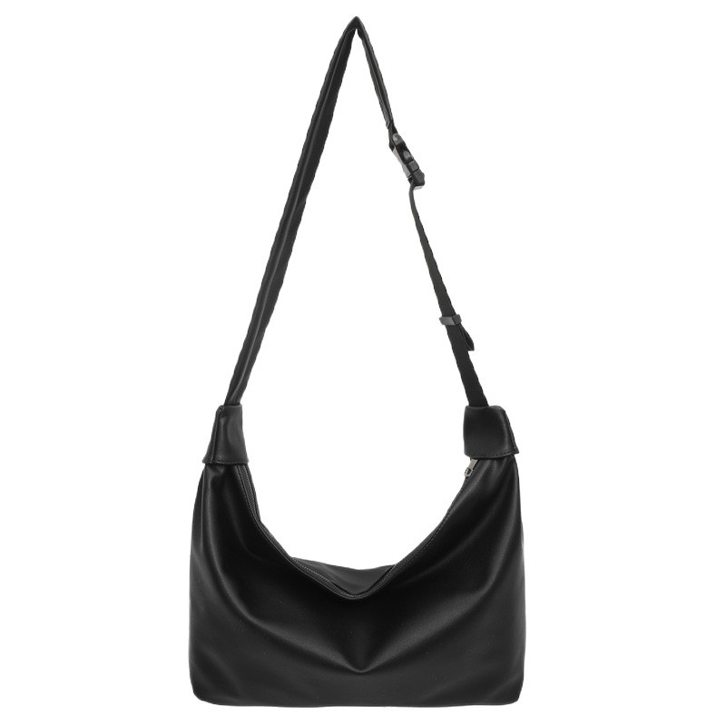 A new Korean retro and fashionable commuter tote bag for women, simple and versatile, solid color, high-end, large-capacity crossbody bag Item Picture