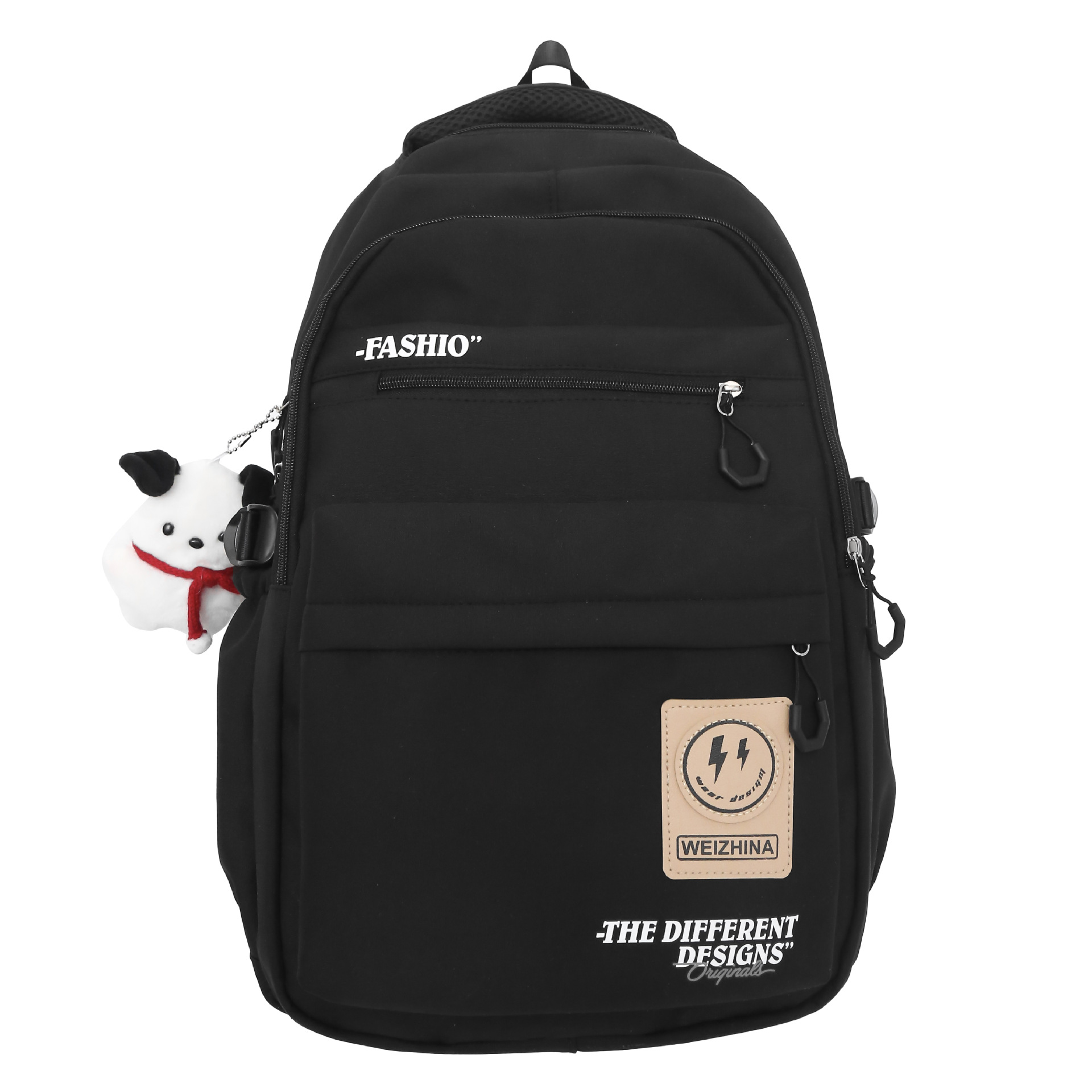 Simple and fashionable backpacks for male college students, large-capacity bags for junior and senior high school students, and trendy color-matched ins backpacks for couples Item Picture