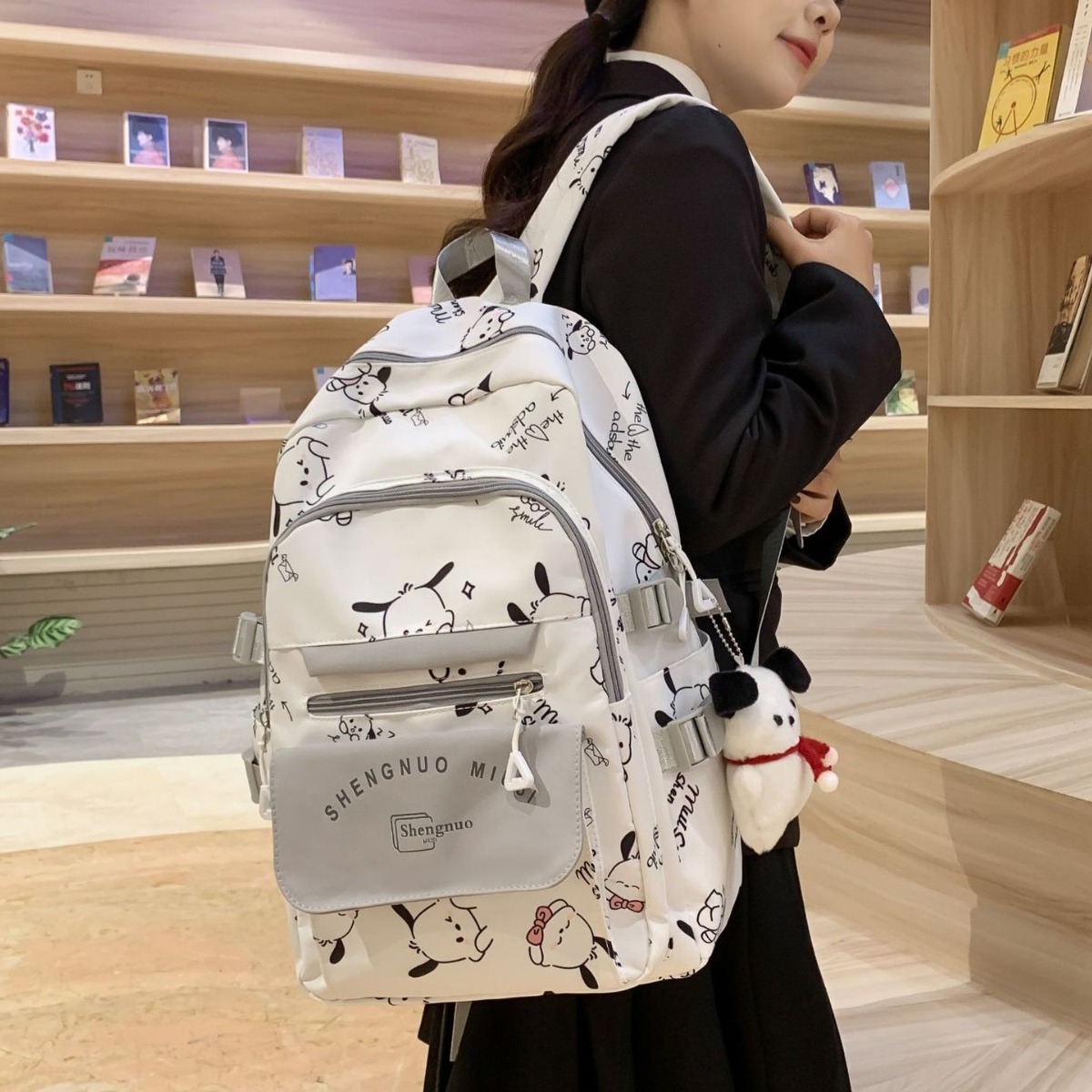 Japanese Ins-style schoolbag for girls, cute 2024 new backpack for junior high school students, large-capacity backpack for female college students full figure