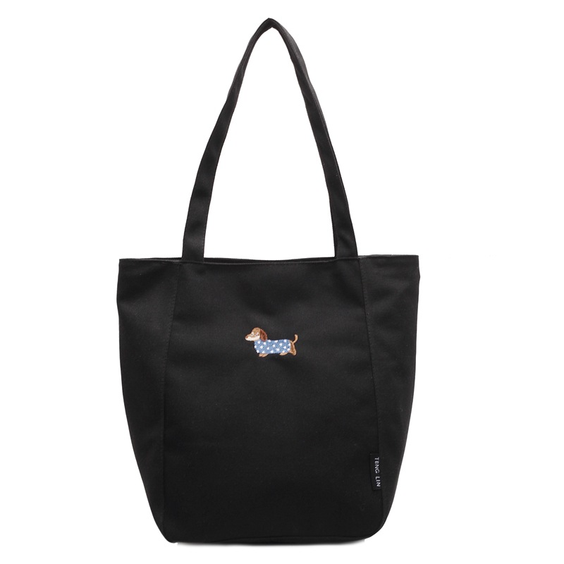2025 New Korean InS-style simple canvas bag, large-capacity bucket bag, casual and versatile student single-shoulder bag Item Picture