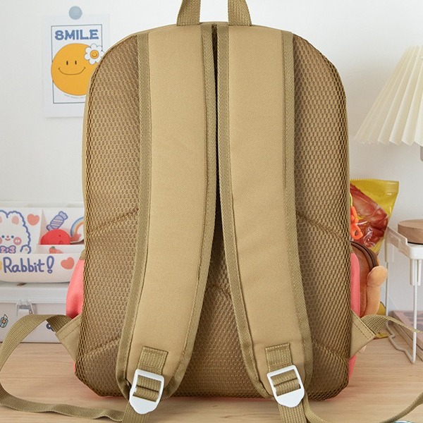 The 2024 new color contrast cute children's lightweight backpack for girls, a mini backpack with high appearance level for shopping and traveling Specification drawing