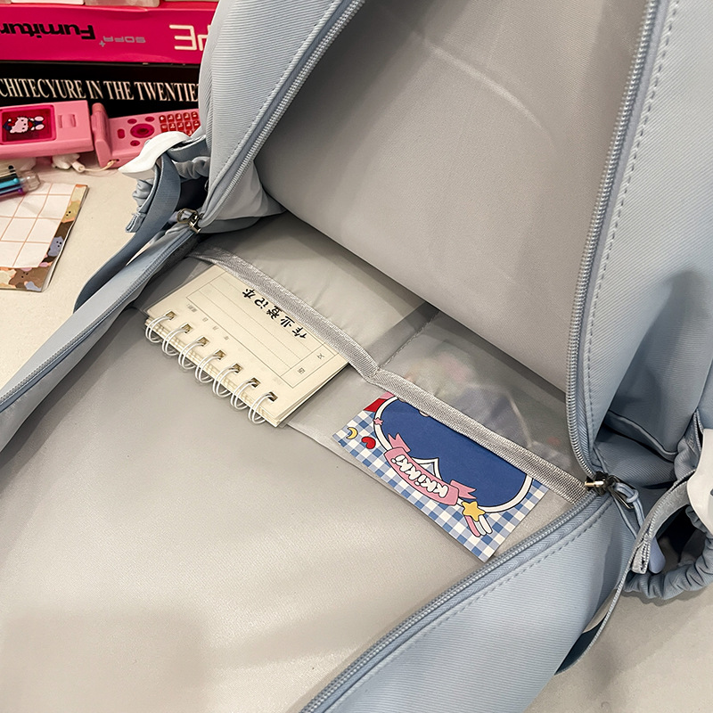 High-appearance-level, cute and fresh, color-blocking schoolbag for girls, middle and primary school students in grades 3 to 5, multi-layered wide shoulder strap backpack Application Scenario