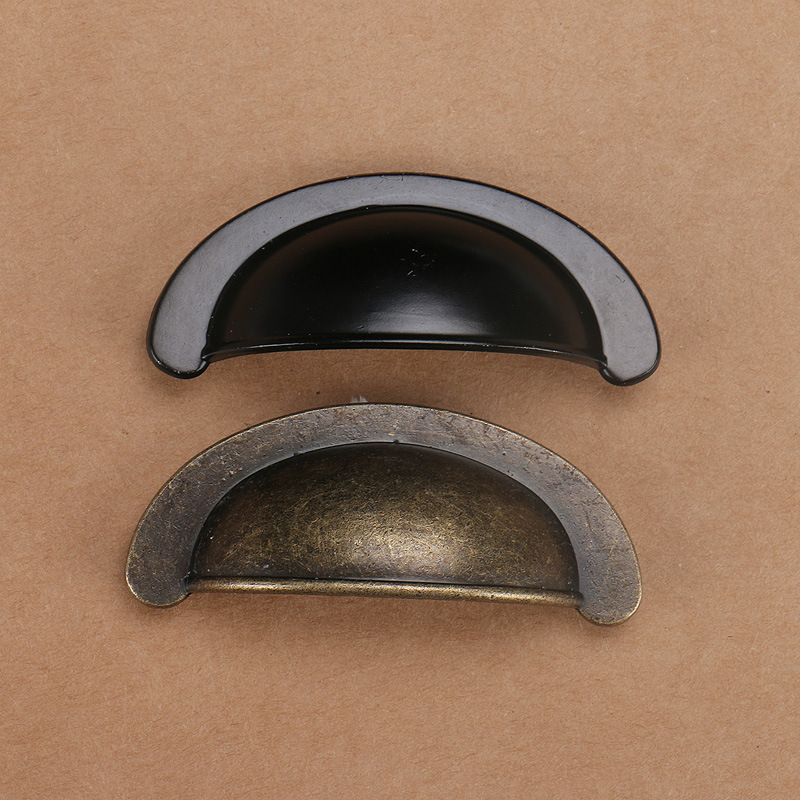 Alloy shell handle, medicine cabinet, kitchen cabinet handle, antique drawer handle, furniture semi-circular handle full figure