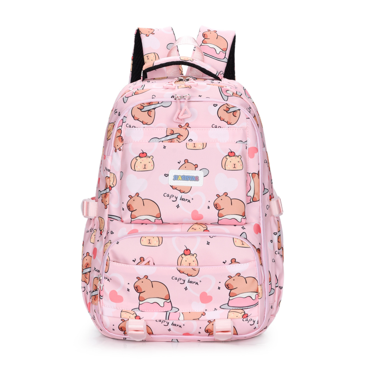 New backpack for primary school students, lightweight, casual, cute, large-capacity campus backpack, cartoon refrigerator door, girls' schoolbag Item Picture