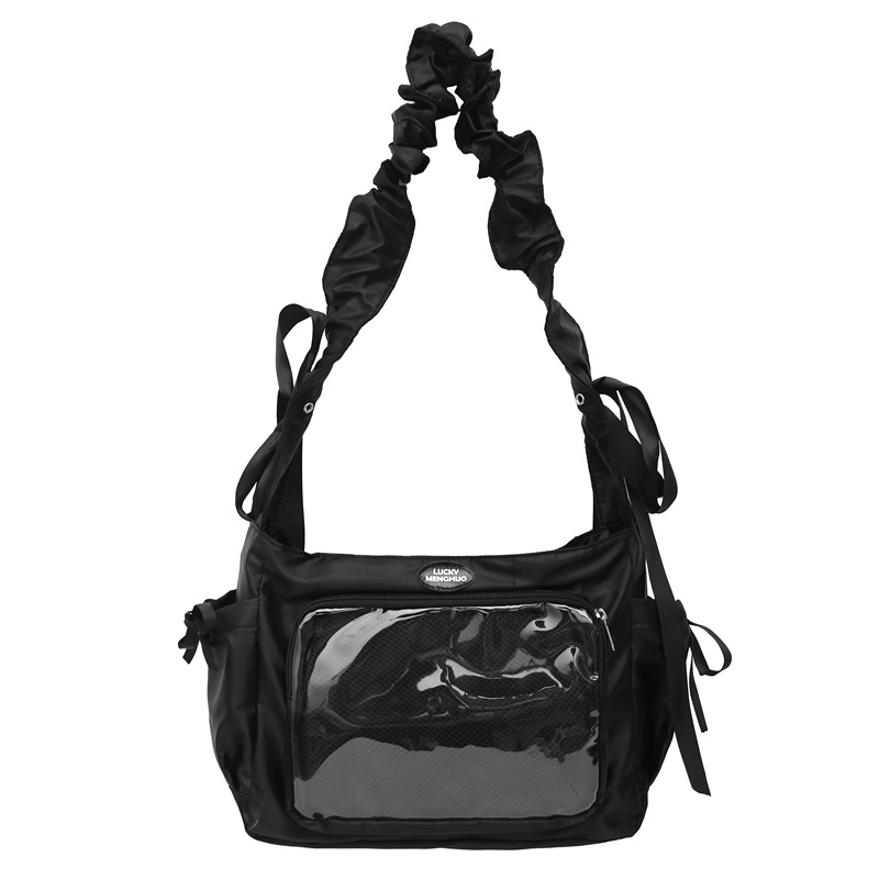 Versatile, high appearance level single-shoulder bag, soft and girlish design sense, large capacity smappy pain bag, ballet style double-sided crossbody bag Item Picture