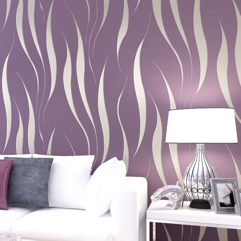 Fashionable and simple 3D wavy pattern wallpaper, non-woven fabric foam wallpaper, bedroom and living room background wall, full coverage of home decoration wallpaper Specification drawing