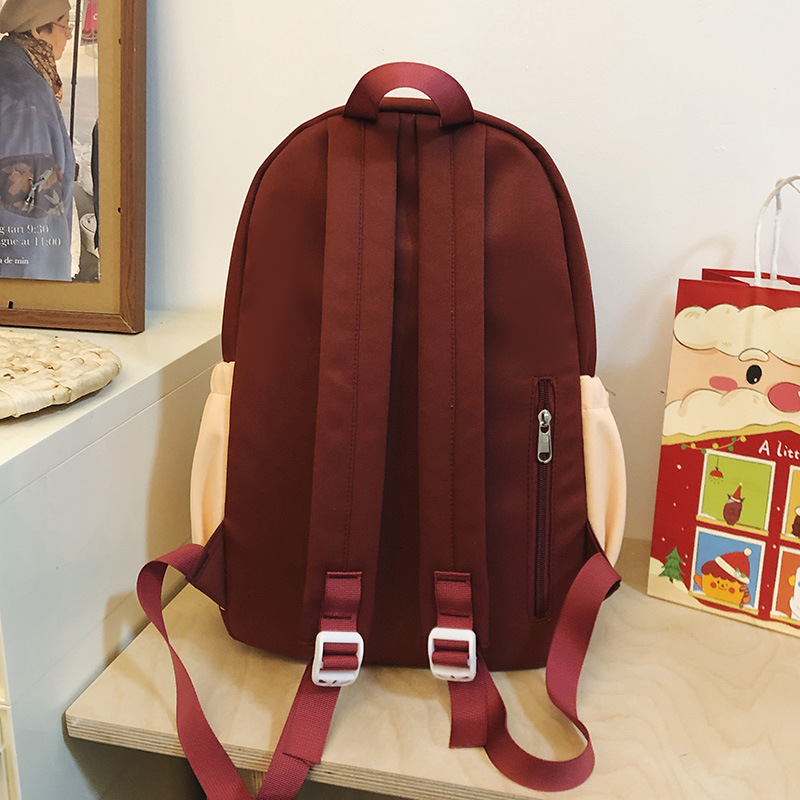 2025 New lightweight travel backpack, Korean-style nylon water-resistant backpack, simple schoolbag in various sizes Specification drawing