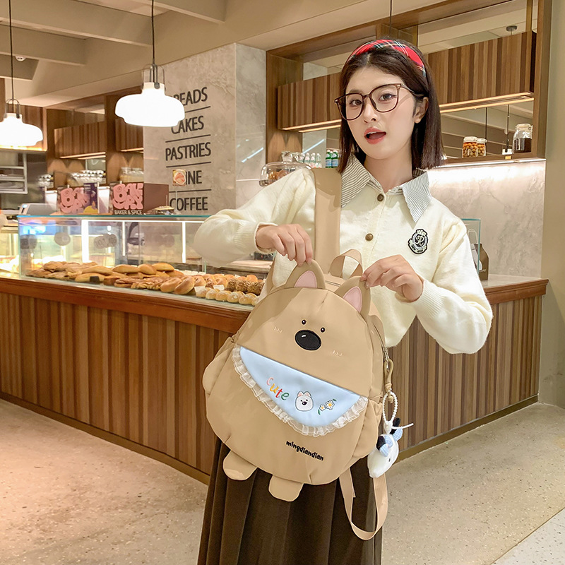 Cute cartoon bear backpack for girls, new lightweight travel backpack for children and girls, shopping and going out bag details Picture