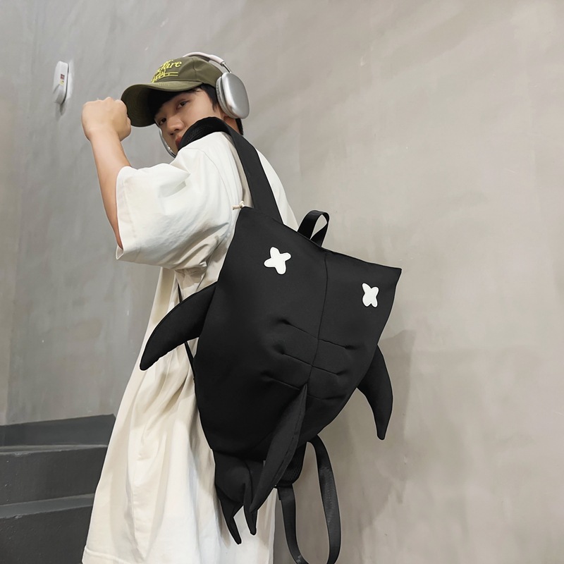 This backpack features an original design with unique personality. It's a trendy backpack for both men and women. It's a large-capacity, fashionable backpack details Picture