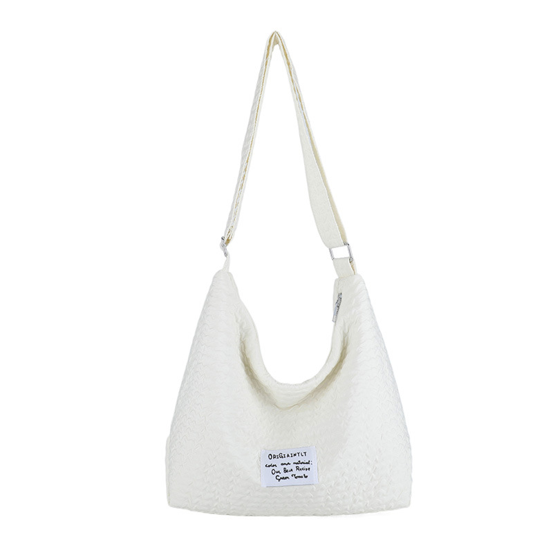 Korean style Instagram fresh and cute girl crossbody bag, versatile bubble check large-capacity single-shoulder bag, student commuting bag for classes Item Picture