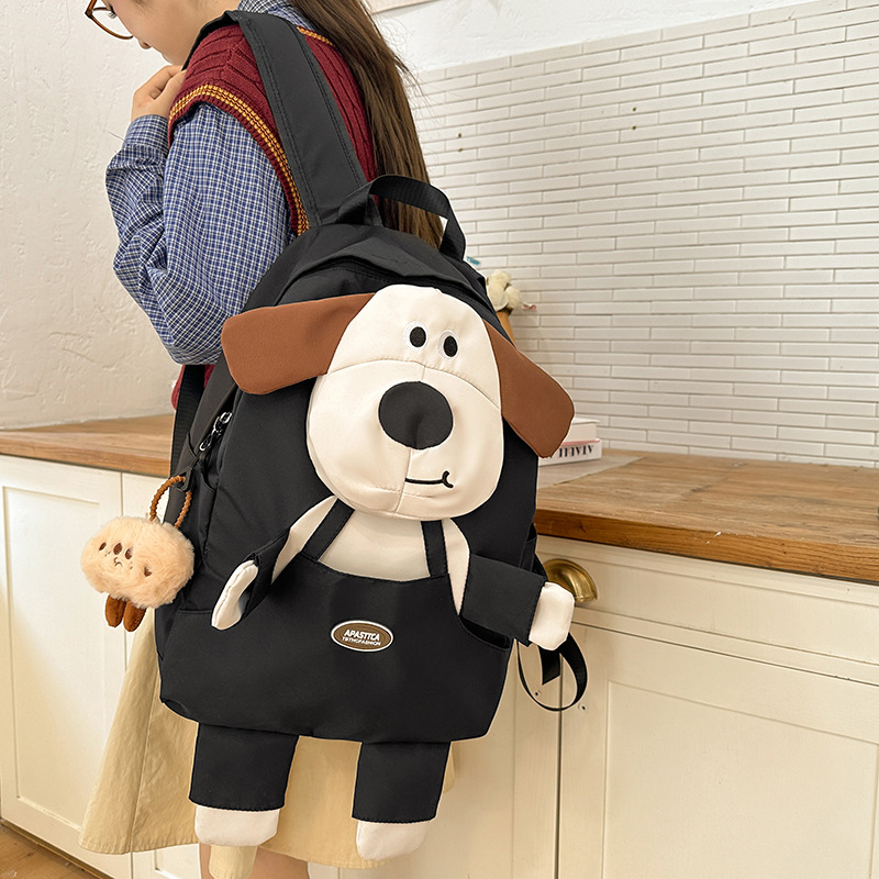 Japanese-style Instagram casual and versatile cartoon schoolbag, cute puppy backpack for college students, high school student backpack details Picture