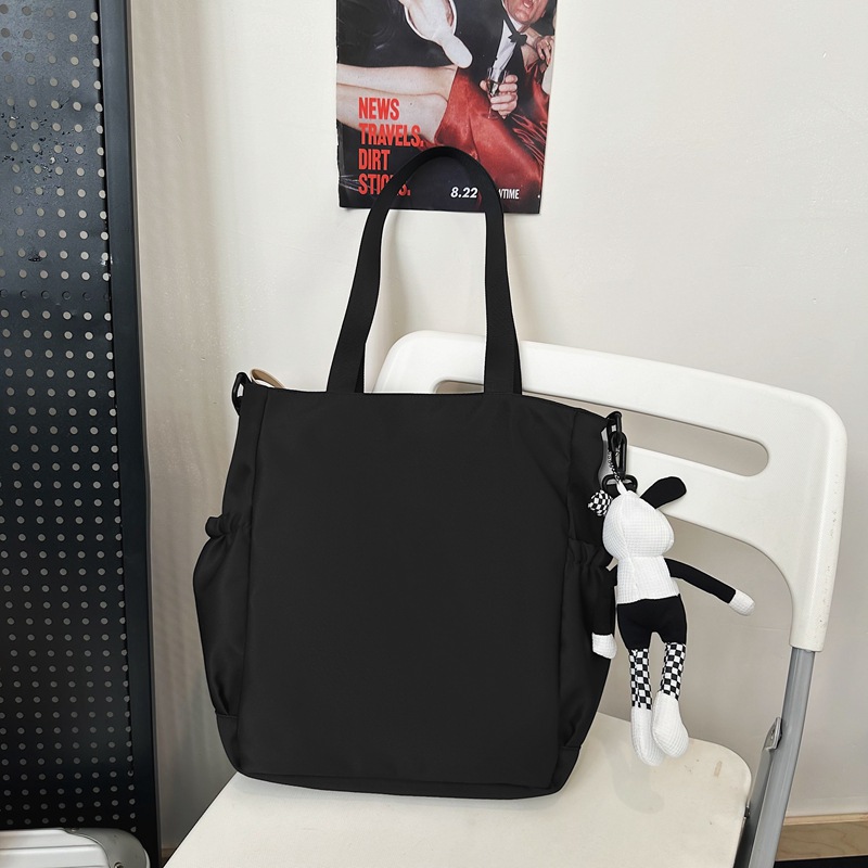 New men's trendy crossbody bag, student tutorial bag, class bag, female high school student book bag, large-capacity commuting crossbody bag Specification drawing