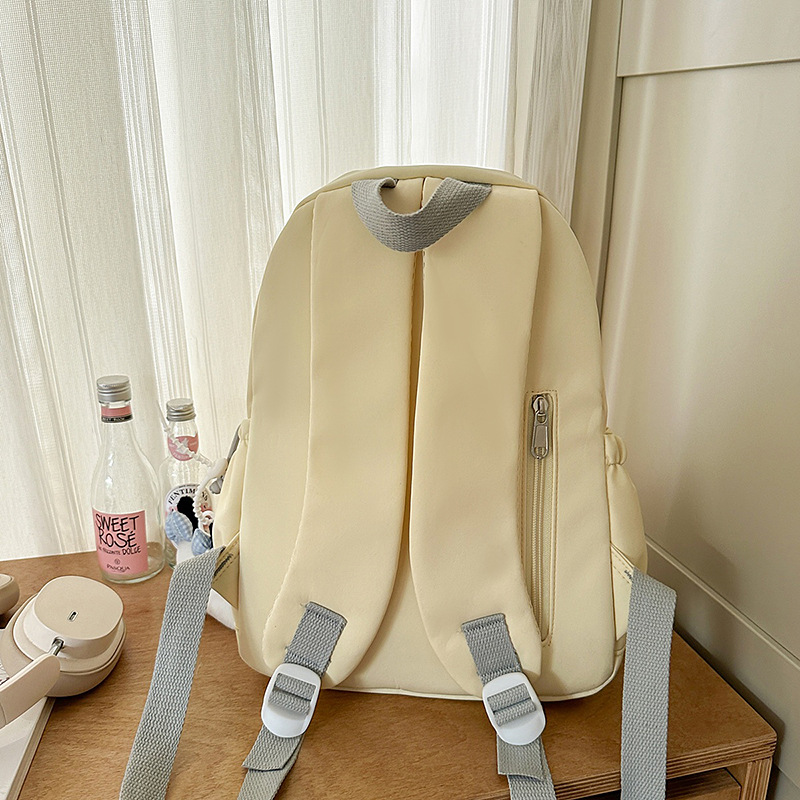 A new Japanese-style ins backpack with a high level of appearance, fresh and cute, candy-colored, simple and lightweight backpack for junior and senior high school students Specification drawing
