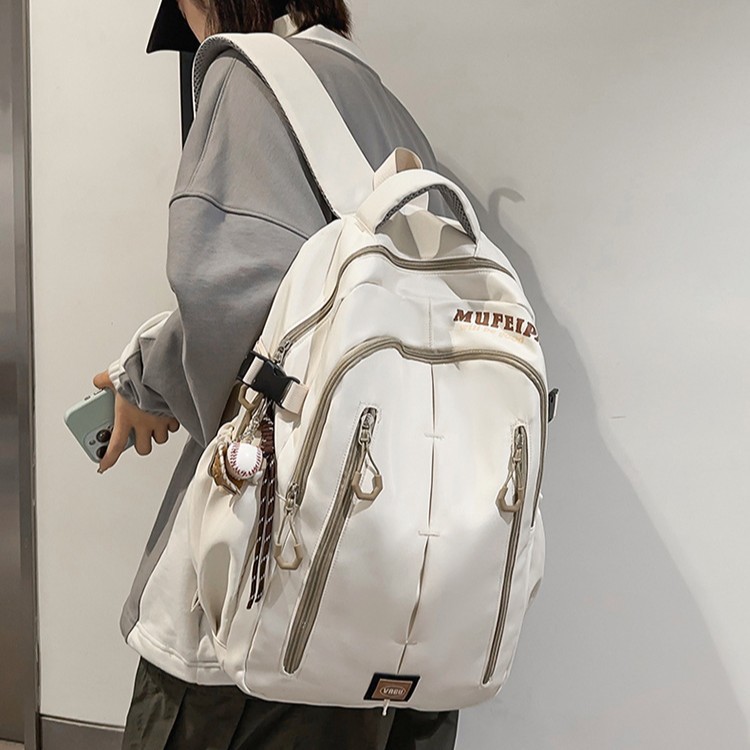 New trendy backpacks for boys, girls, middle school students, junior high school students, senior high school students, college students, couples, large-capacity travel computer bags full figure