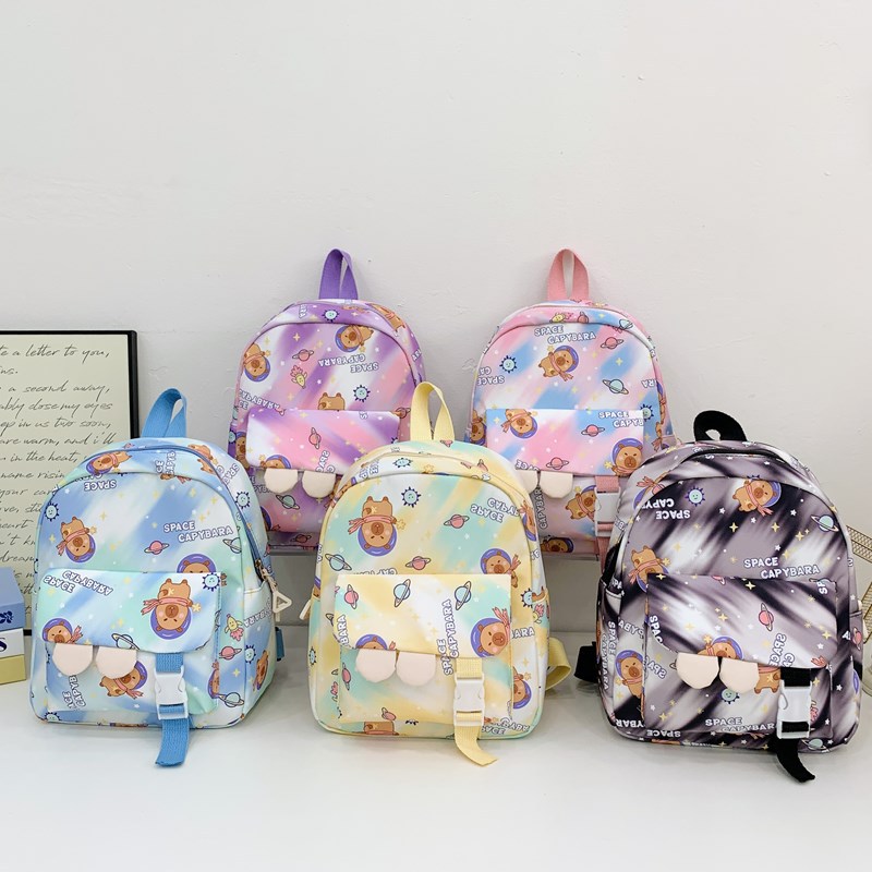Korean version 2025 Spring New children's schoolbag cartoon cute boys' and girls' burden reduction and spine protection kindergarten backpack full figure