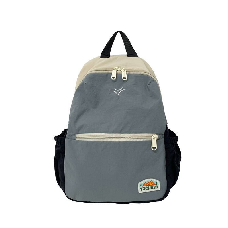 Spring color-blocking schoolbag, girls' high school appearance level, children's travel lightweight small backpack, sweet girl travel storage backpack Item Picture