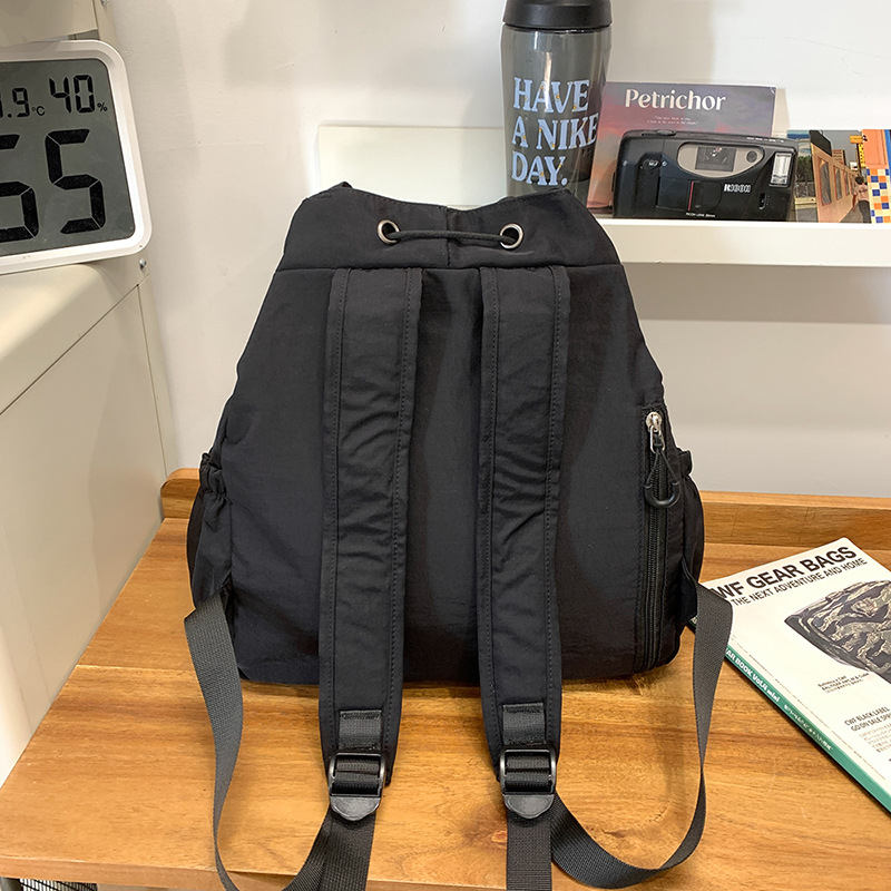Multi-purpose drawstring drawstring bags, schoolbags, single-shoulder bags for female college students, lightweight class backpacks, and niche couple backpacks Specification drawing