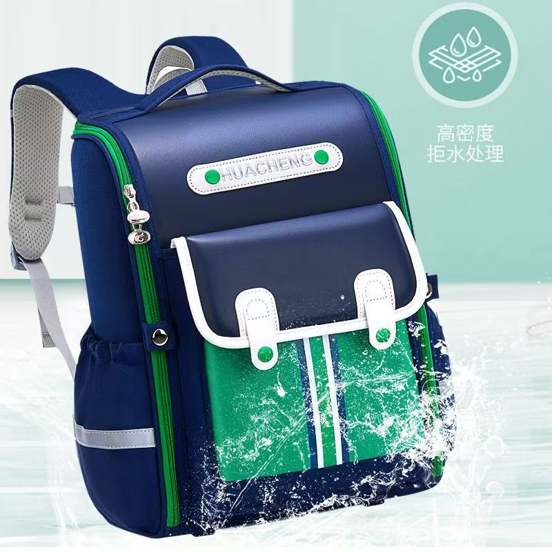 Wholesale of primary school schoolbags, children's lightweight backpacks, large-capacity one-piece backpacks, British-style schoolbags for boys and girls details Picture