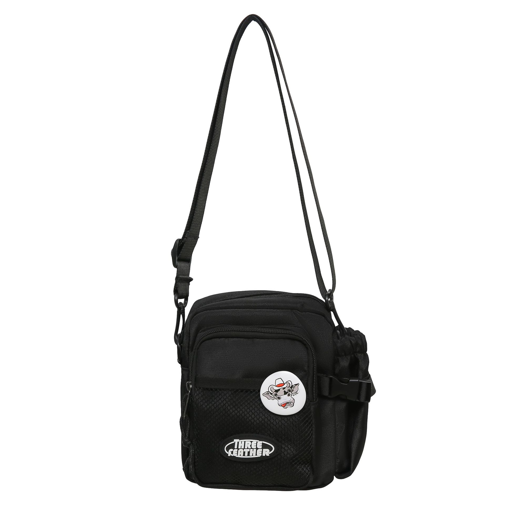 2024 New Japanese streetwear brand sports small bag, women's Harajuku style single-shoulder student phone bag, casual men's crossbody bag Item Picture