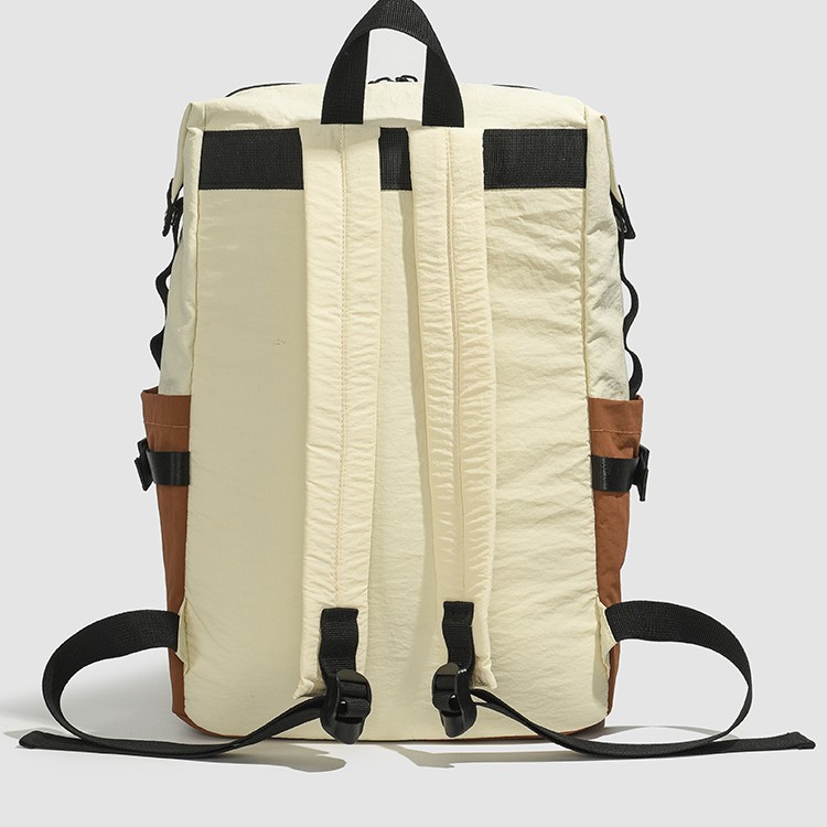 A new 2025 travel bag for women, with a large capacity, fresh and simple color contrast, casual and versatile, lightweight backpack for junior and senior high school students Specification drawing