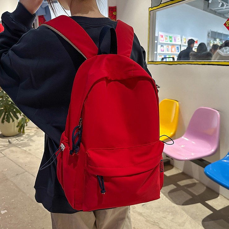 Spring new high appearance level sweet campus style student backpack, forest style versatile letter print casual backpack details Picture