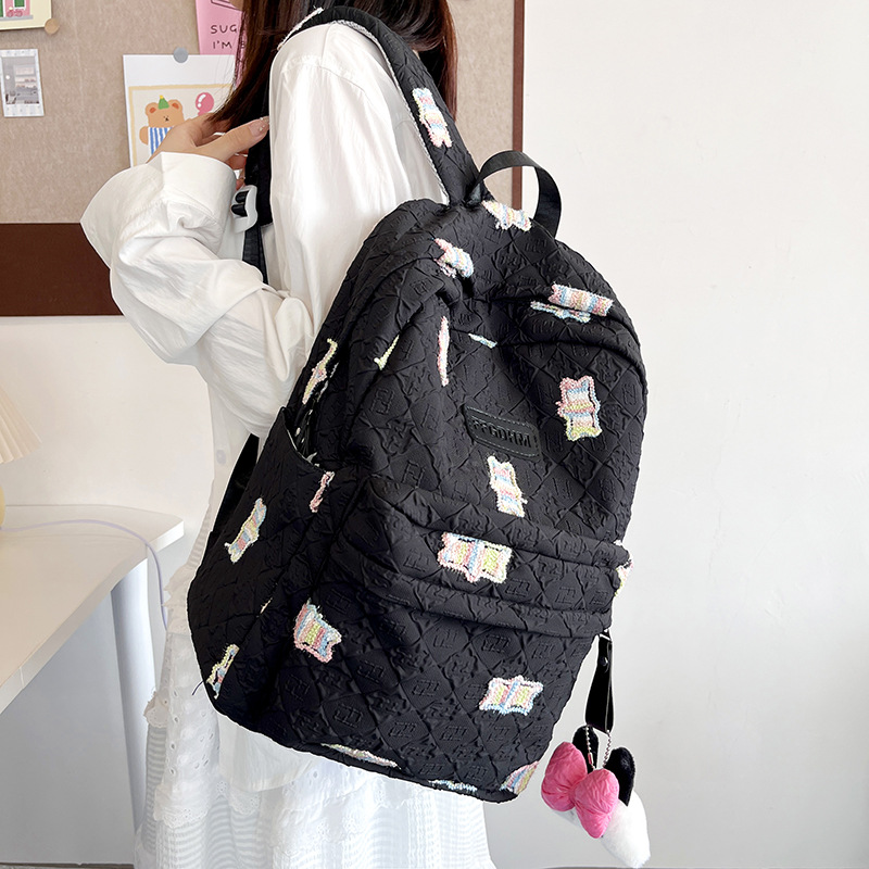 High-appearance-level schoolbag for female junior and senior high school students, large-capacity Japanese-style ins style versatile backpack, travel computer backpack full figure