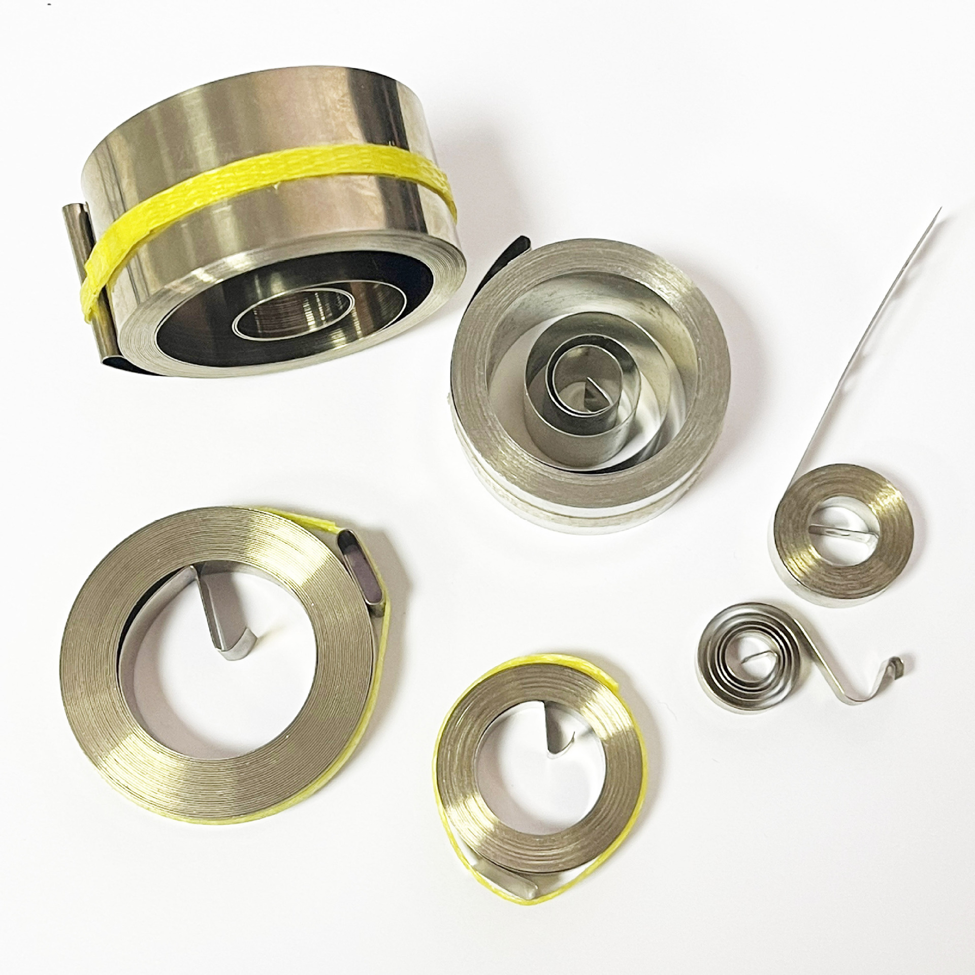 Dongguan manufacturers supply stainless steel volute curly spring constant force variable force stretch springs that can be processed and assembled into finished products full figure