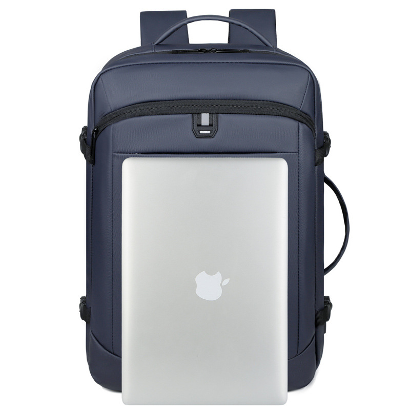 Cross-border source customized backpacks for men, large-capacity backpacks, double-shoulder business bags, reflective strip men's computer bags Item Picture