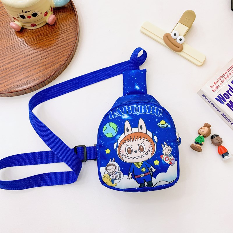 2025 New children's bags, cute cartoon coin purse crossbody bag for boys and girls, outdoor casual trendy chest bag Specification drawing