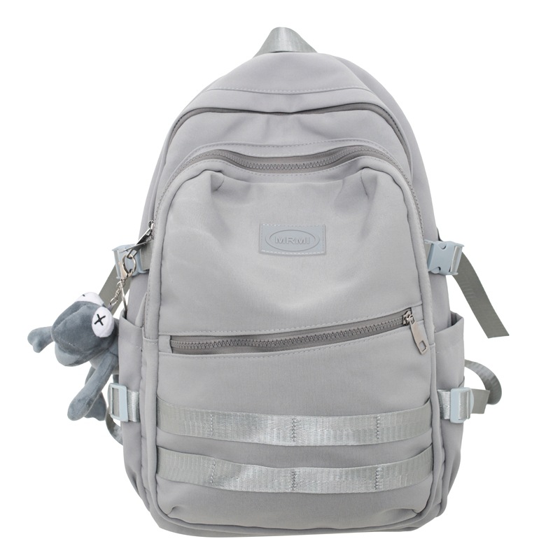 A simple and large-capacity backpack for men, a trendy and cool Hong Kong-style couple's casual travel backpack Item Picture