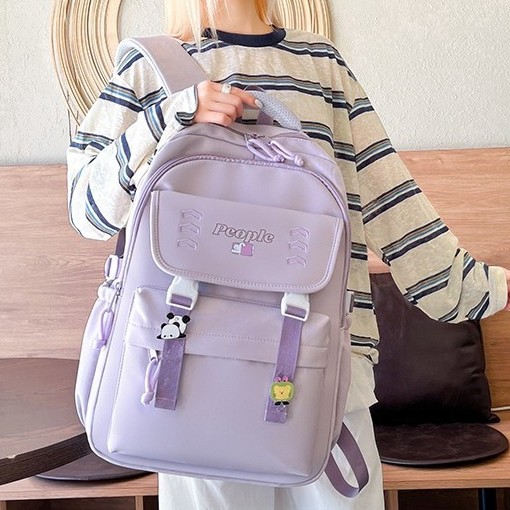 The new forest-themed ins high-appearance-level Harajuku style fresh and sweet backpack is a lightweight and large-capacity backpack for junior and senior high school students full figure