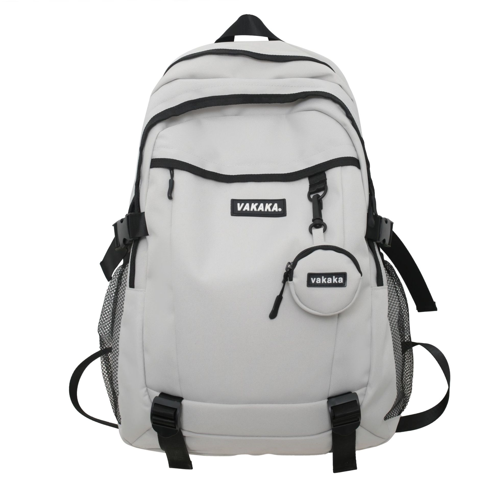 Japanese-style ins streetwear couple backpacks for men, retro Hong Kong-style workwear, large-capacity backpacks for junior and senior high school students full figure