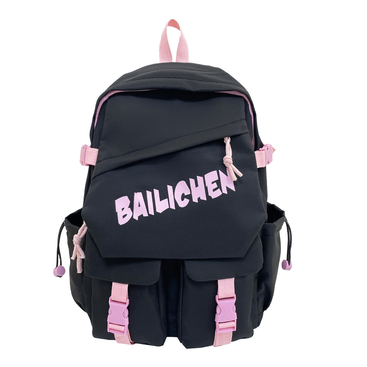 A new Korean-style ins high-look, fresh candy-colored letter backpack, a simple and lightweight backpack for junior and senior high school students Item Picture