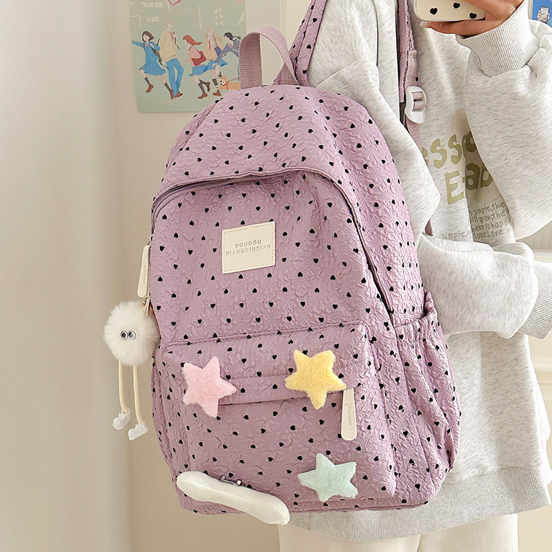 The new Japanese Instagram-inducing schoolbag for junior and senior high school students is a casual, simple, lightweight and large-capacity backpack for commuting full figure