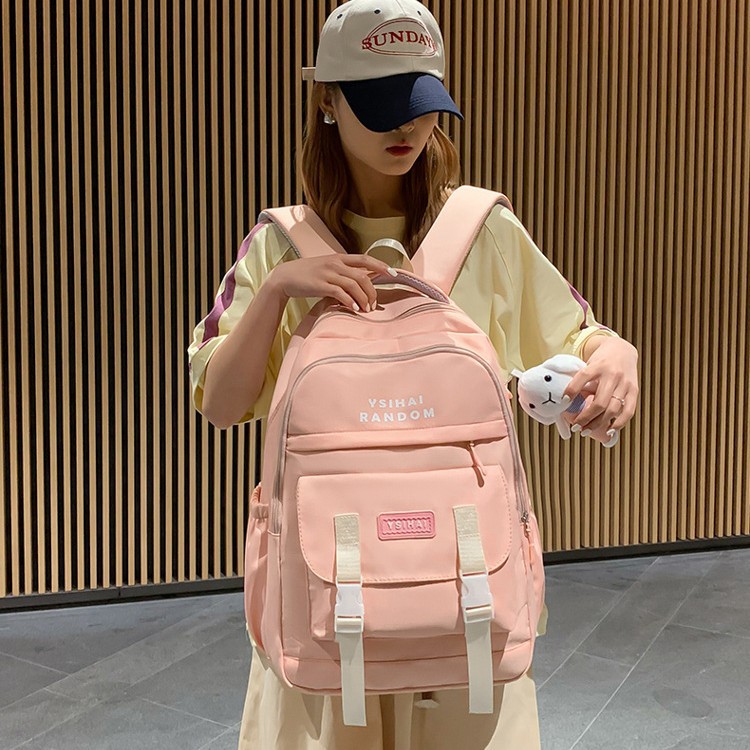 A lightweight, simple and large-capacity backpack for female middle school students, a Japanese-style Instagram backpack for high school and college students Specification drawing
