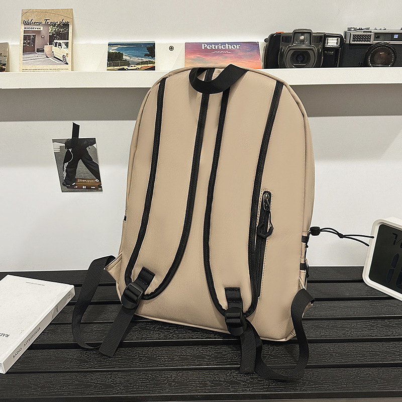 A new Korean-style simple schoolbag with a high aesthetic level, suitable for women's casual and versatile use, and has a large capacity. It is a backpack for junior and senior high school students Specification drawing