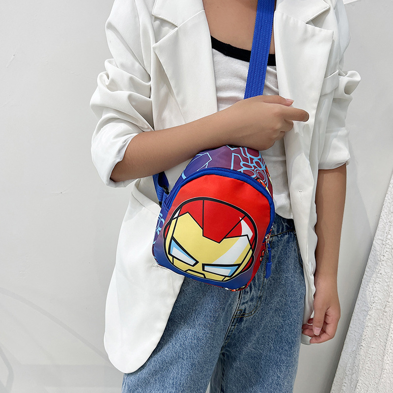 New versatile crossbody bag for little girls, cute small chest bag for going out, cartoon little boy coin purse Specification drawing