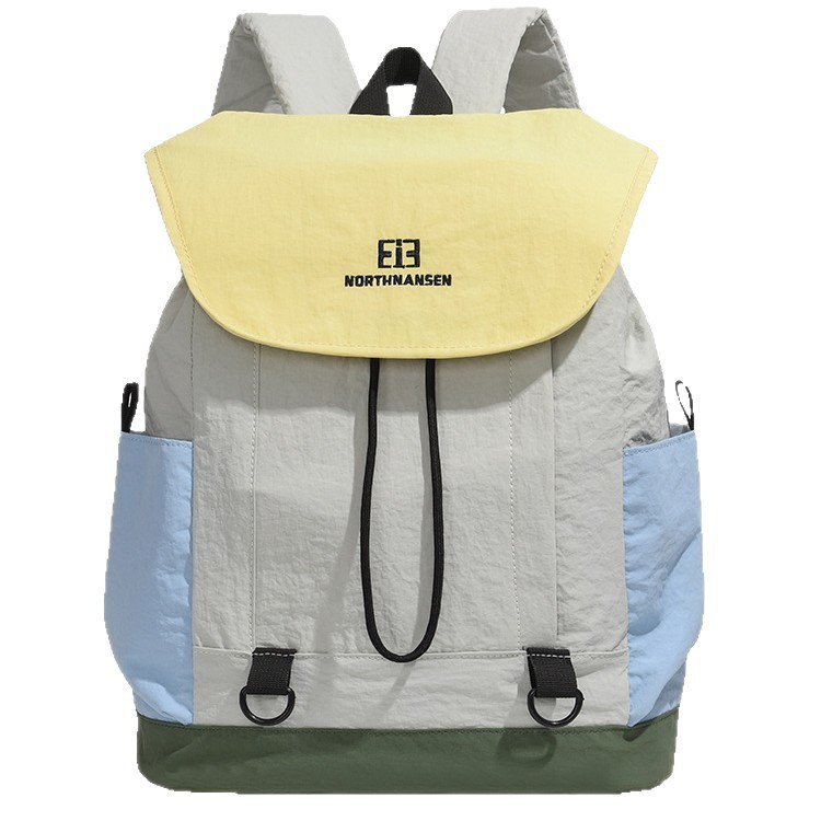 The 2025 new color-blocking backpack is a lightweight, casual and versatile backpack for junior and senior high school students as a couple. It is also suitable for traveling Item Picture