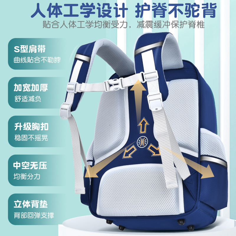New children's schoolbag for boys and girls in grades 1, 2, 3, 4, 5 and 6, weight loss and shoulder protection for primary school students Application Scenario