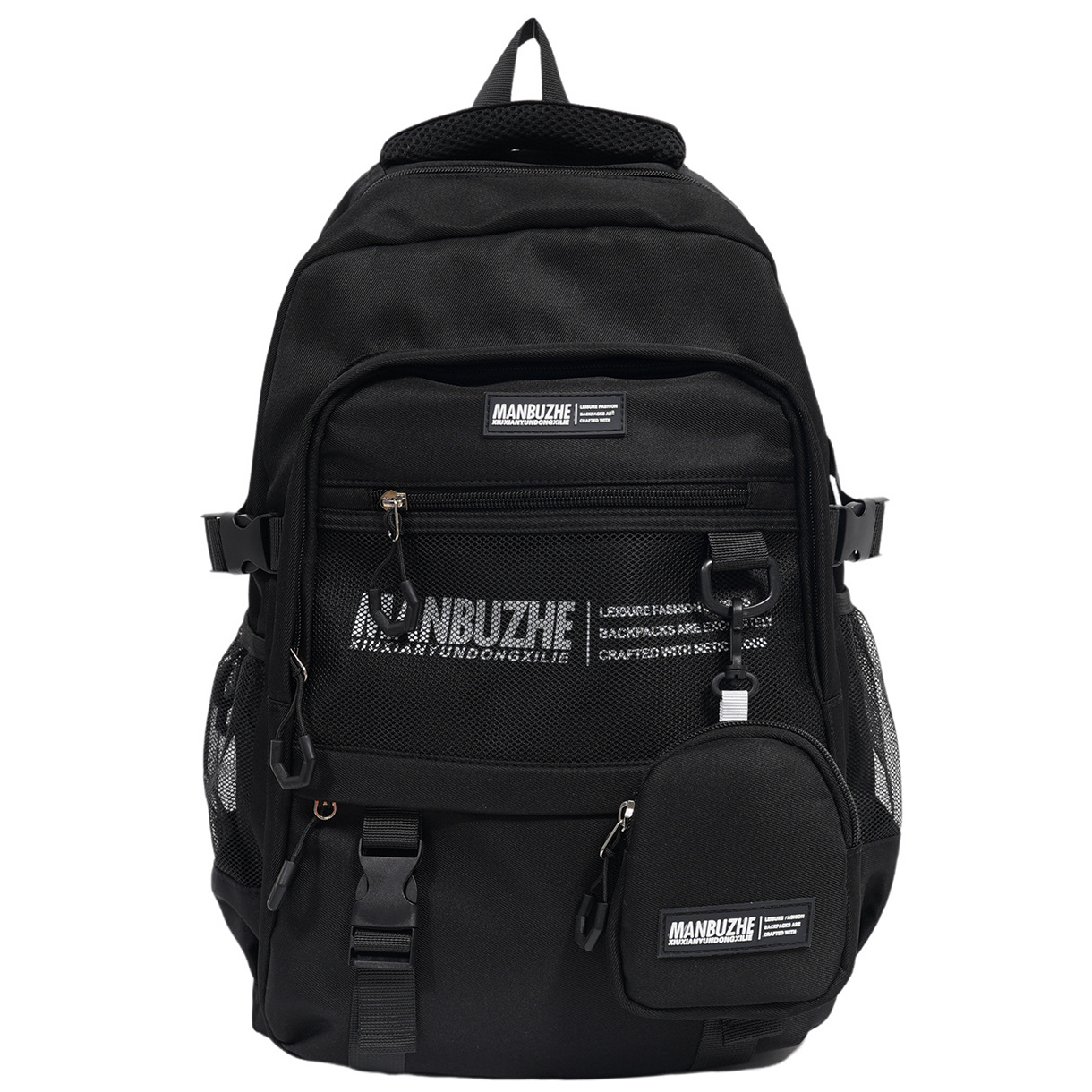 A new Korean-style Instagram backpack with a high level of appearance, solid color and niche design, is a lightweight backpack for junior and senior high school students to go hiking and travel Item Picture
