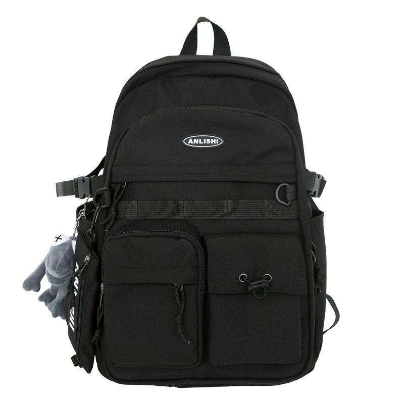 Japanese-style Harajuku retro workwear schoolbags, large-capacity backpacks for junior and senior high school students, trendy men's ins campus style backpacks for women Item Picture