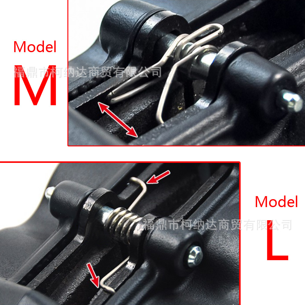 Bicycle, electric bike, motorcycle disc brake system, brake pads, torque return springs full figure