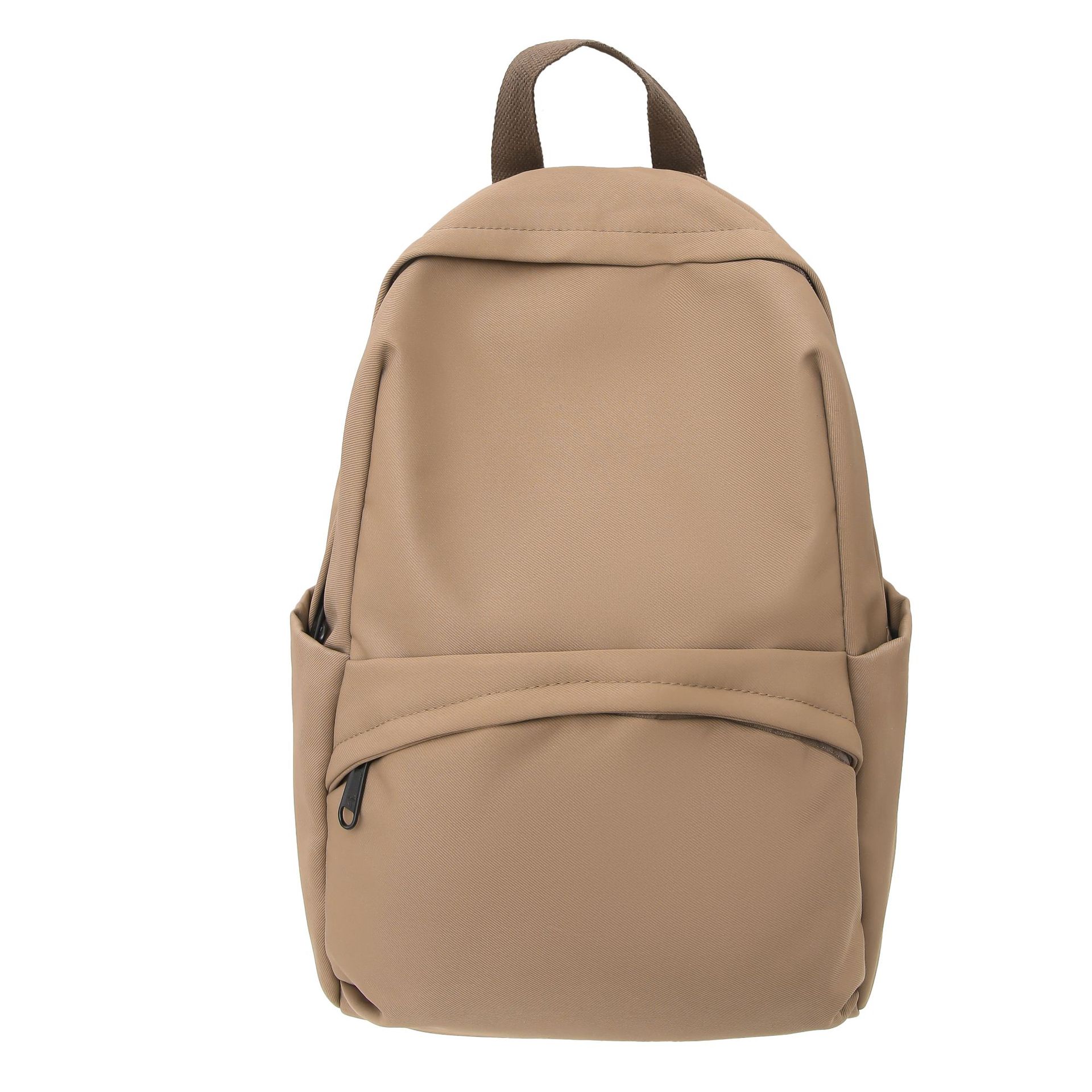 The 2025 new solid-color simple backpack is a versatile, simple, casual and fashionable Korean-style commuting backpack for college students Item Picture