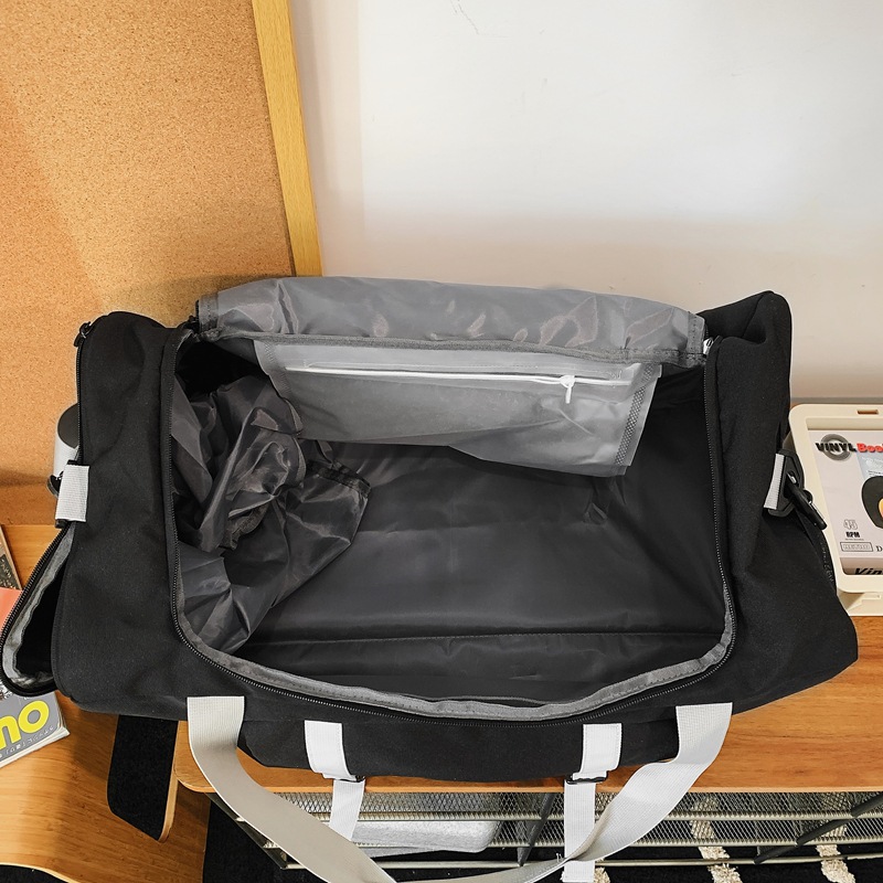 Fitness bags, men's dry and wet separation training sports backpacks, carry-on luggage, short travel bags, women's large-capacity single-shoulder bags Specification drawing