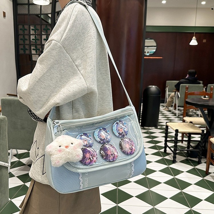 Summer new large-capacity college style sweet and cool girls crossbody bag, high appearance level ballet style girls' single-shoulder bag full figure
