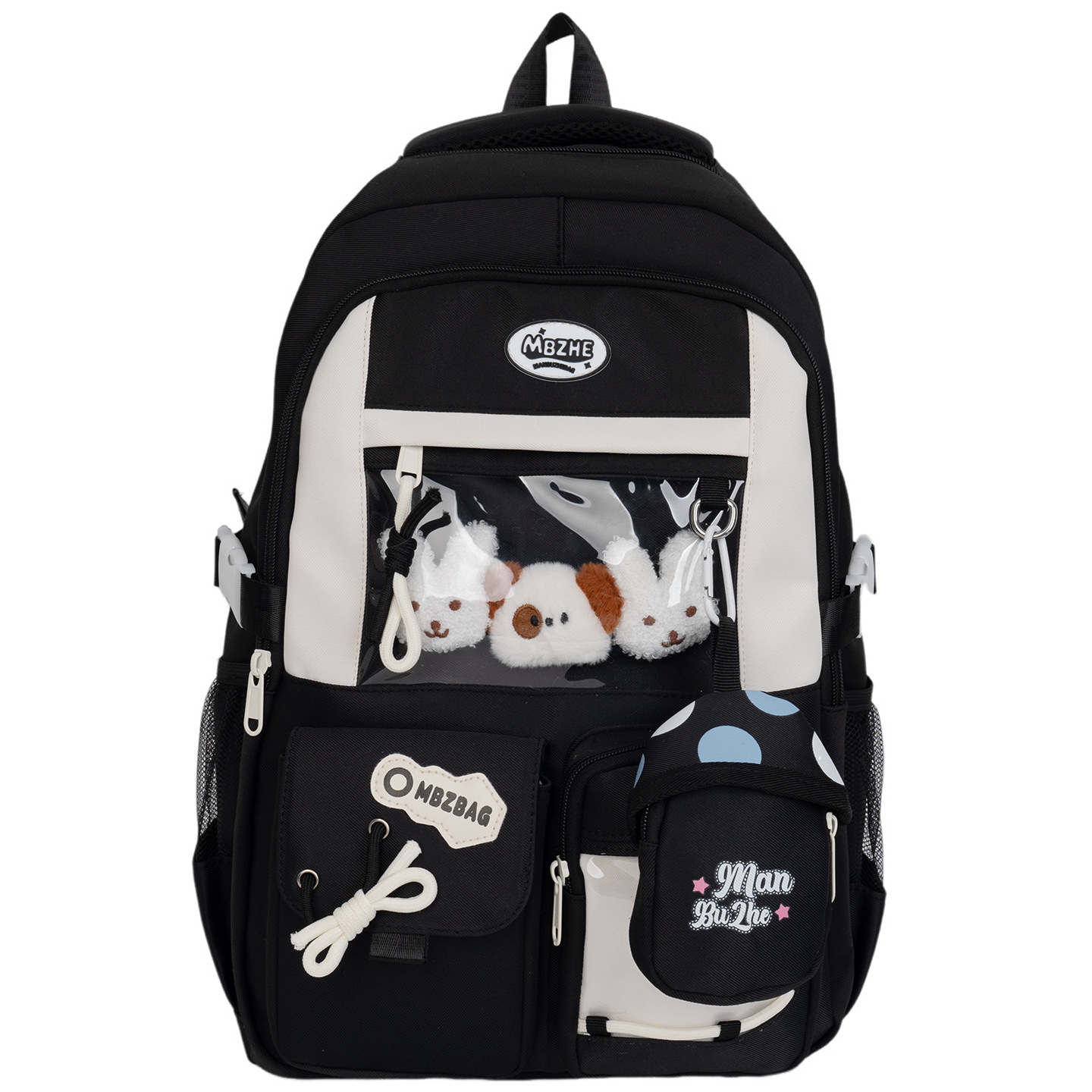 A new high-appearance-level Japanese-style ins fresh and sweet backpack for junior and senior high school students, featuring color-blocking and large-capacity backpacks Item Picture